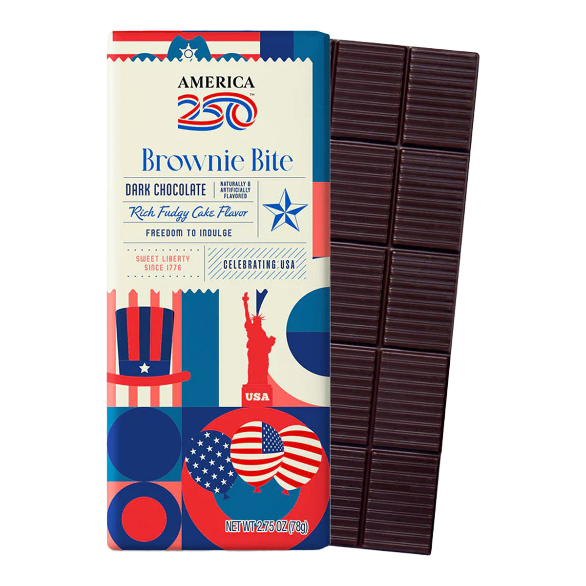 America's 250th Brownie Bite Milk Chocolate Bar