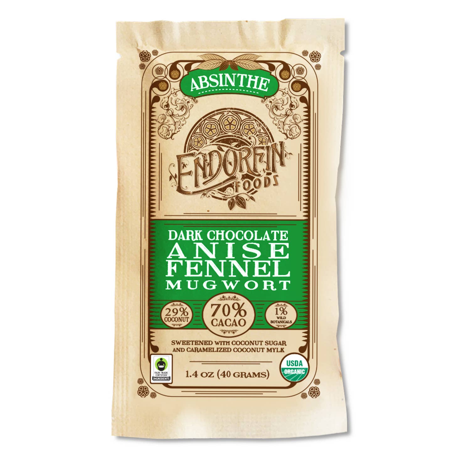 Absinthe Dark Chocolate Bar