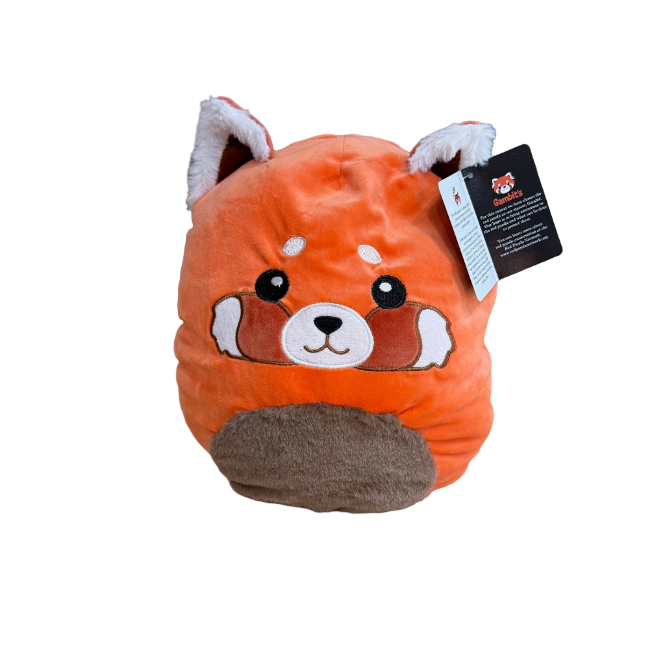 Plush toy shaped like a red panda