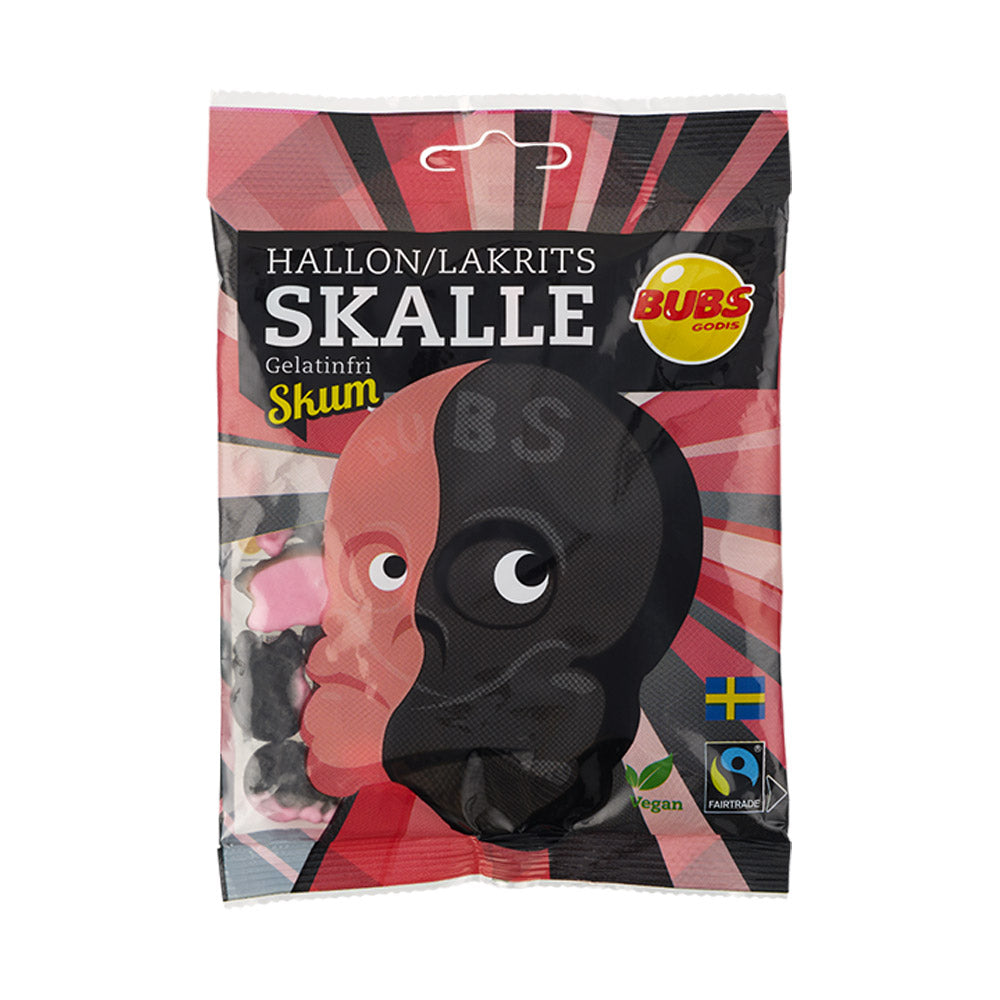 Raspberry and Licorice Skulls