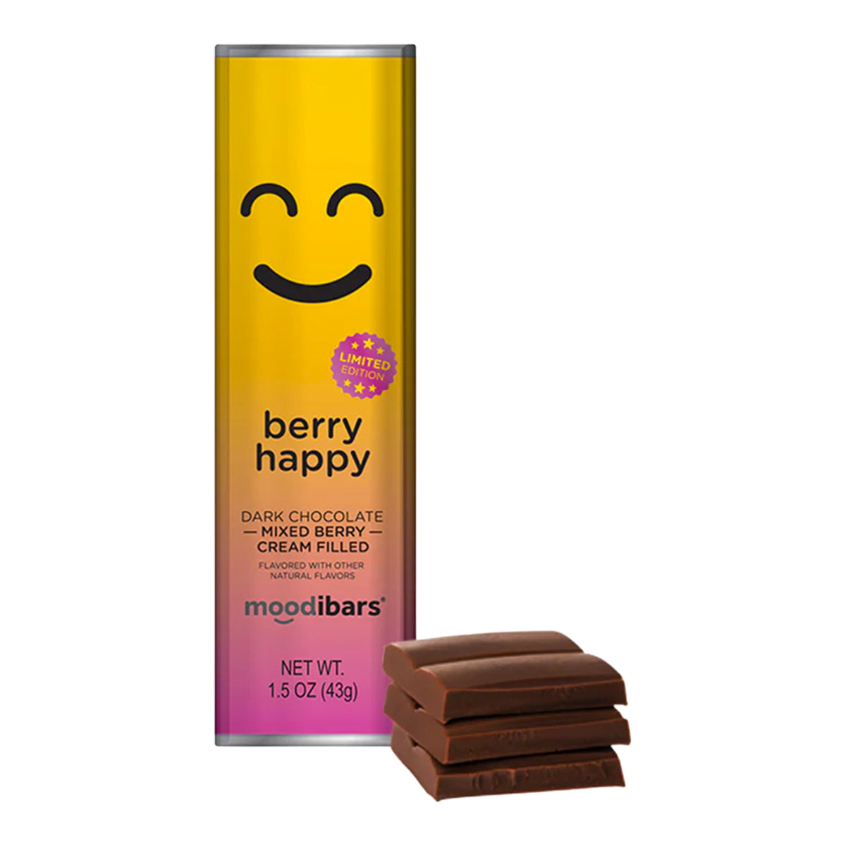 Moodibar Berry Happy Dark Chocolate Mixed Berry