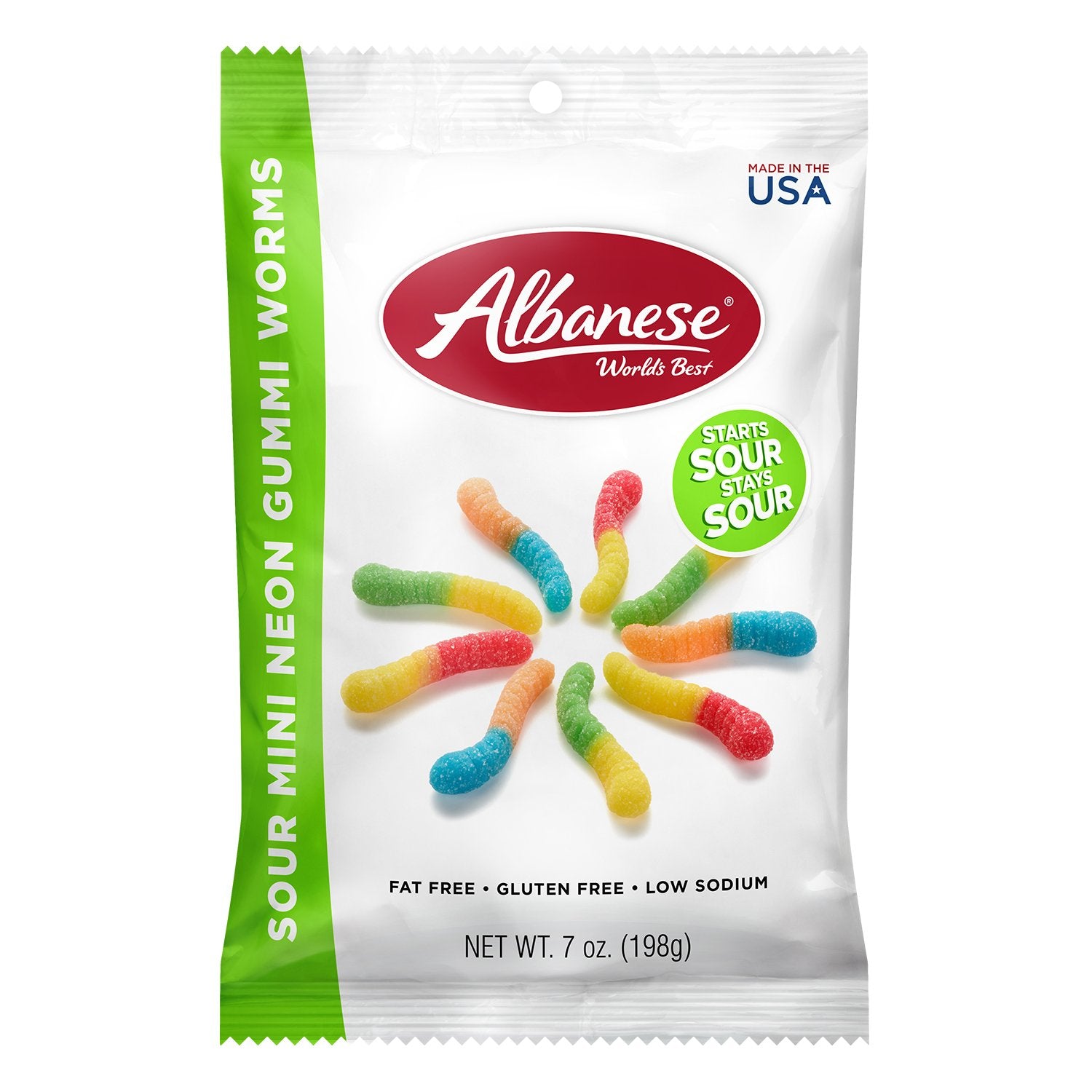 Sour Mini Neon Gummi Worms